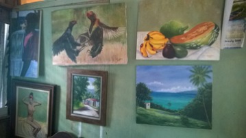 Visiting a painter in Robins Bay
