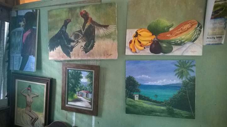 Visiting a painter in Robins Bay