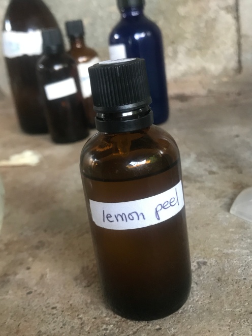 Lemon peel essential oil - a nice yield from one distillation